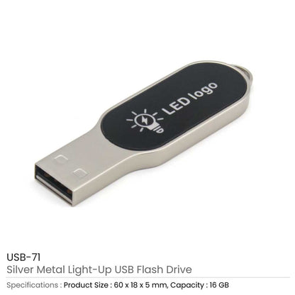 Oval Shaped Light-Up Logo USB 16GB