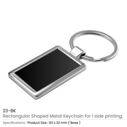 Metal Keychains Black