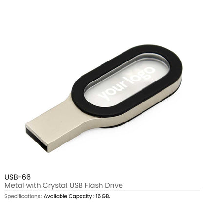 Metal with Crystal USB 16GB