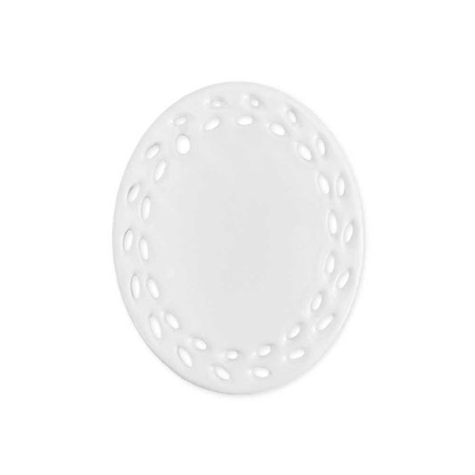 Oval Doily Ceramic Ornaments