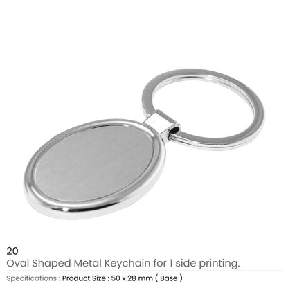 Promotional Oval Metal Keychains