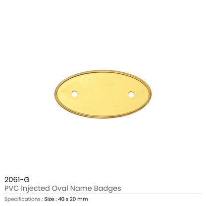 PVC Injected Oval Name Badges