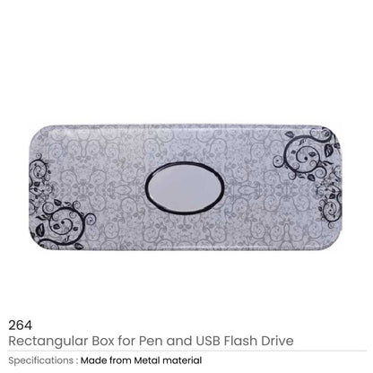 Aluminium Rectangular Box For Pen and USB