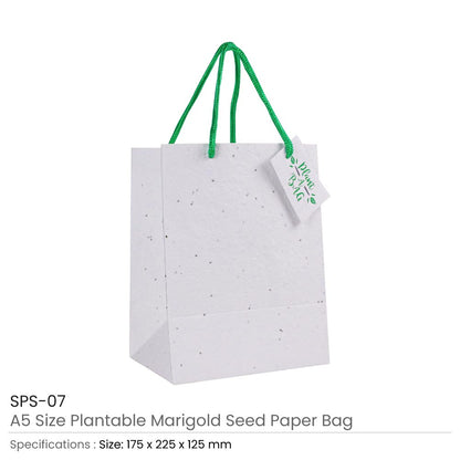A5 Plantable Marigold Seed Paper Bags
