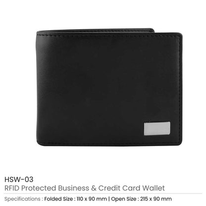RFID Protected BI-fold Coin Wallets