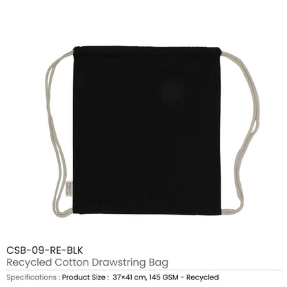 Recycled Cotton Drawstring Bags