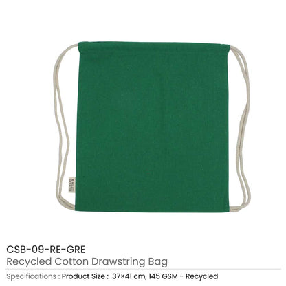 Recycled Cotton Drawstring Bags