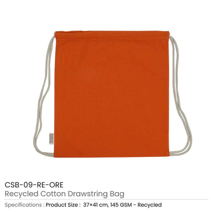 Recycled Cotton Drawstring Bags