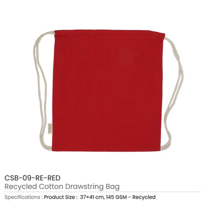 Recycled Cotton Drawstring Bags