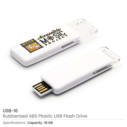 Rubberized ABS Plastic USB Flash Drive
