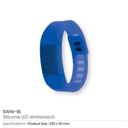 Silicone Wristbands with Digital Watch