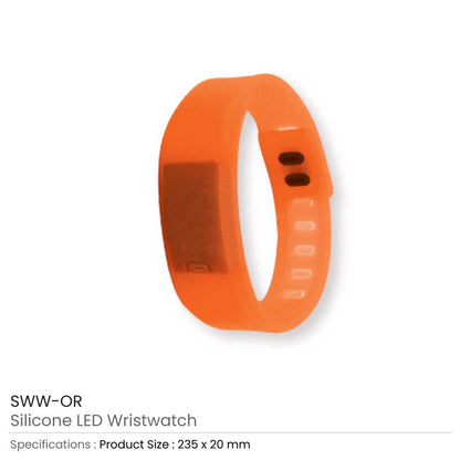 Silicone Wristbands with Digital Watch