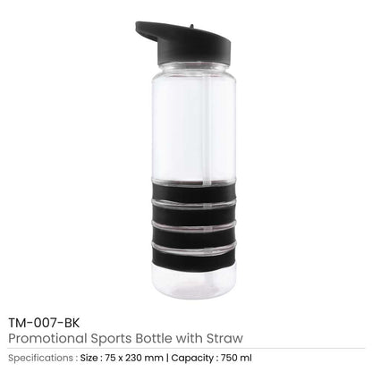 Water Bottle with Straw
