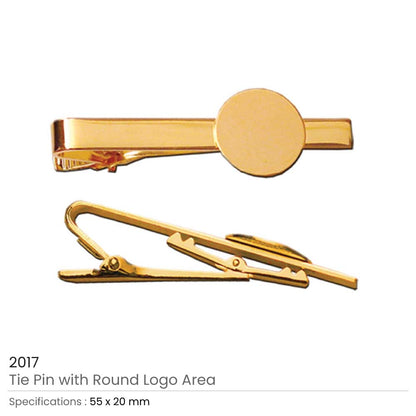 Promotional Tie Pins with Logo Round Area