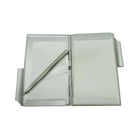 Memo pad holder with pen