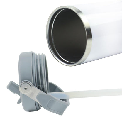 Double Wall Stainless Steel Tumblers with Handle & Straw – 900ml