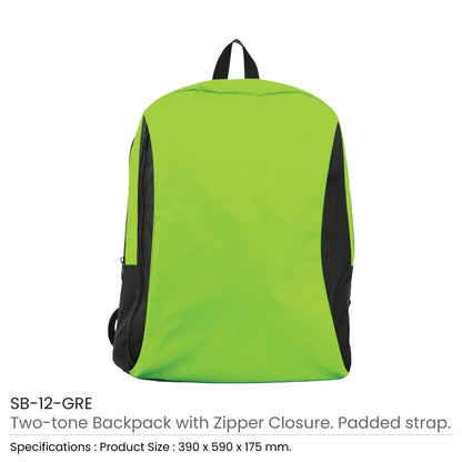 Two-Toned 600D Polyester Backpacks