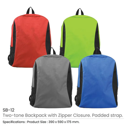 Two-Toned 600D Polyester Backpacks