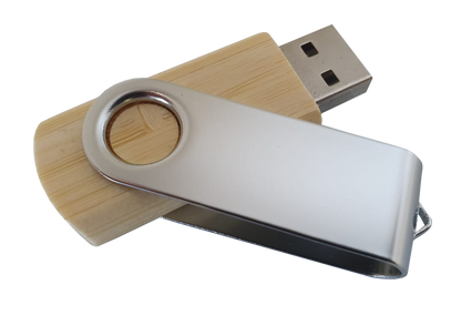 OTG Bamboo Swivel USB Flash Drives 32GB Type C