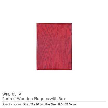 Portrait Wooden Plaques with Box
