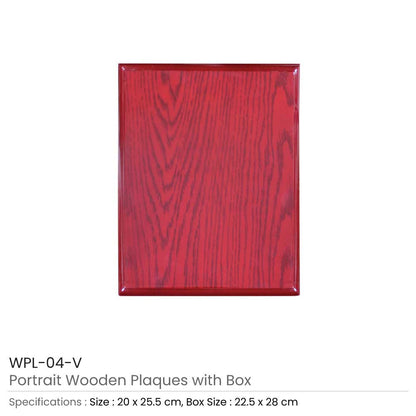 Portrait Wooden Plaques with Box