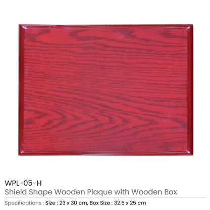 Wooden Plaques Horizontal with Box