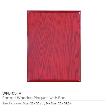 Portrait Wooden Plaques with Box