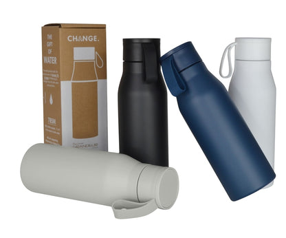 Recycled Stainless Steel Vacuum Bottle with Loop