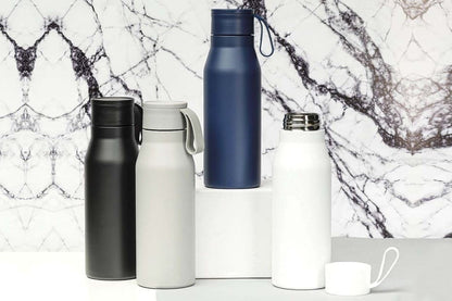 Recycled Stainless Steel Vacuum Bottle with Loop