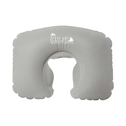 Inflatable Neck Pillow with Pouch – Grey