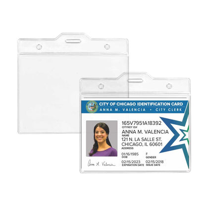Clear Plastic ID Card Holder
