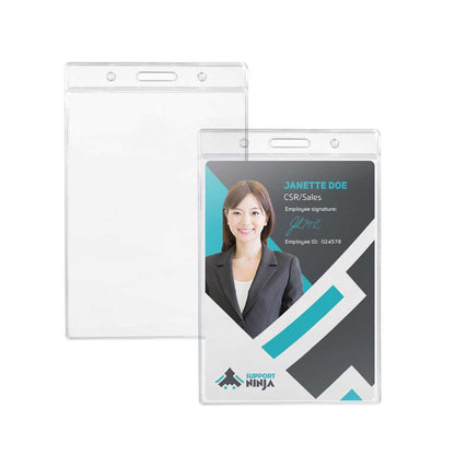 Clear Plastic ID Card Holder