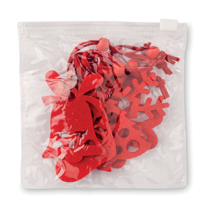 Set of 6 felt tree hangers