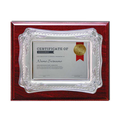 Wooden Plaques Silver Laserable Plate 1240