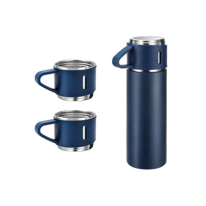 Flask set (500ml) — Stainless steel flask with 3 cups