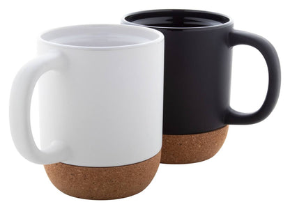 Ceramic Mugs with Cork Base and Lid