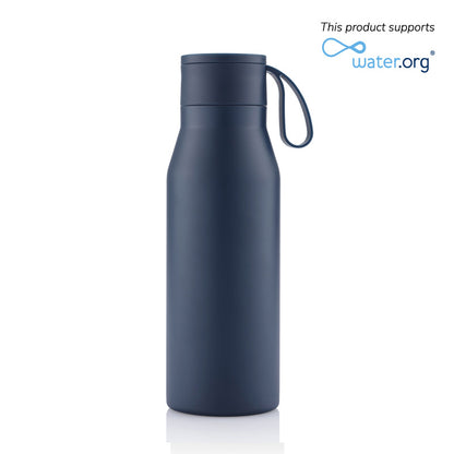 Recycled Stainless Steel Vacuum Bottle with Loop