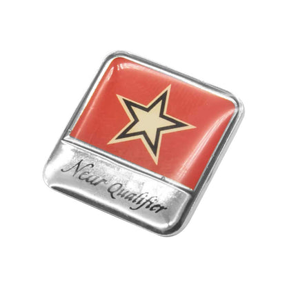 Square Metal Badges with Butterfly Clutch