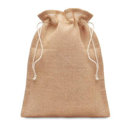 jute draw cord bag small