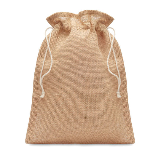 jute draw cord bag small