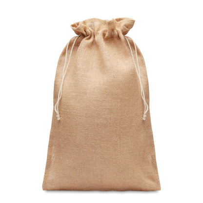 jute draw cord bag Large