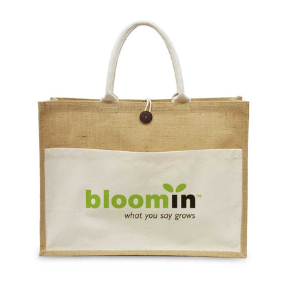 Jute bags with Cotton Pockets