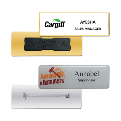 Custom Metal Name Badges – Gold & Silver Plated