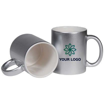 Silver Ceramic Mugs